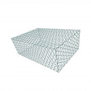 Коробчатый габион 1,5х1х1м (цинк+пвх, 2,7/3,7 мм, ячейка 8х10)